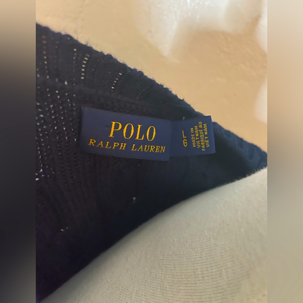 New! Polo Ralph Lauren Cable Knit Crewneck Sweater Dress in Navy Size Large🤍🐎 - Picture 11 of 12
